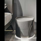 Trueliving Round Brown Side Console Table H 34" x W 36" x D 12"